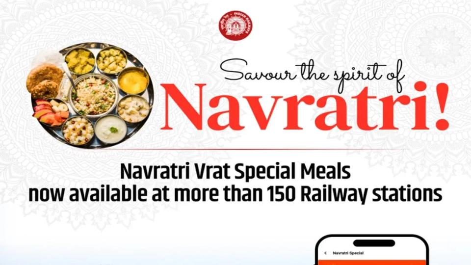 indianrailwayslaunches‘navratrispecialthali’forrailpassengers