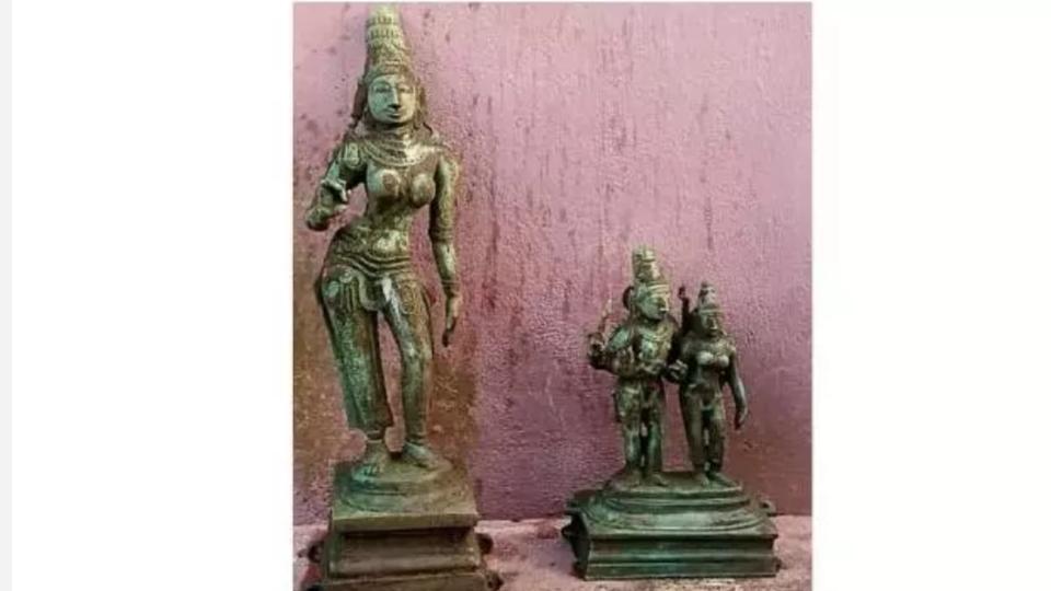 Three Metal Idols Unearthed Near Vedaranyam In Tamil Nadu