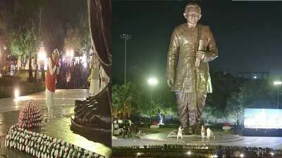 PM Modi unveils 72-feet statue of Deendayal Upadhyaya near BJP’s Delhi headquarters