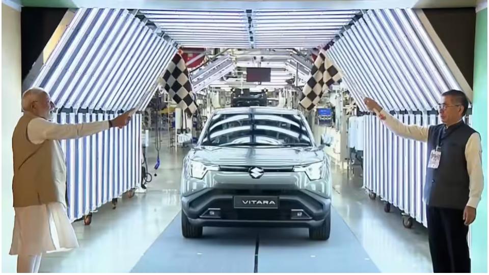 PM Modi flags off Maruti Suzuki