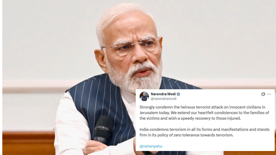 PM Modi Strongly Condemns Terrorist Attack On Civilians In Jerusalem