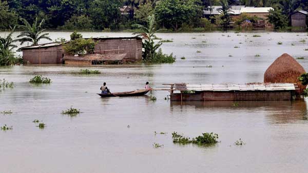 57000peopleaffectedbyfloodsin7districtsofassam