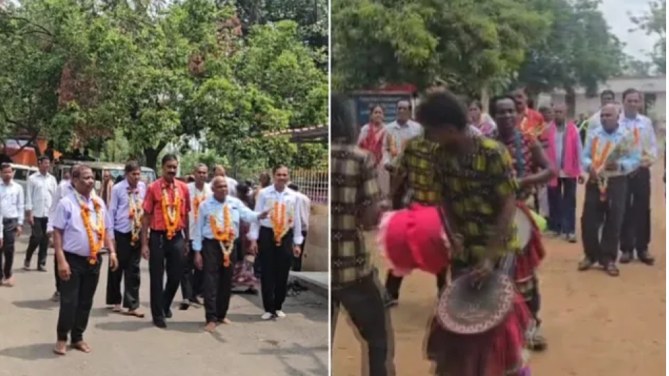 Students, Villagers Organise Farewell For Retiring Teachers in Odisha