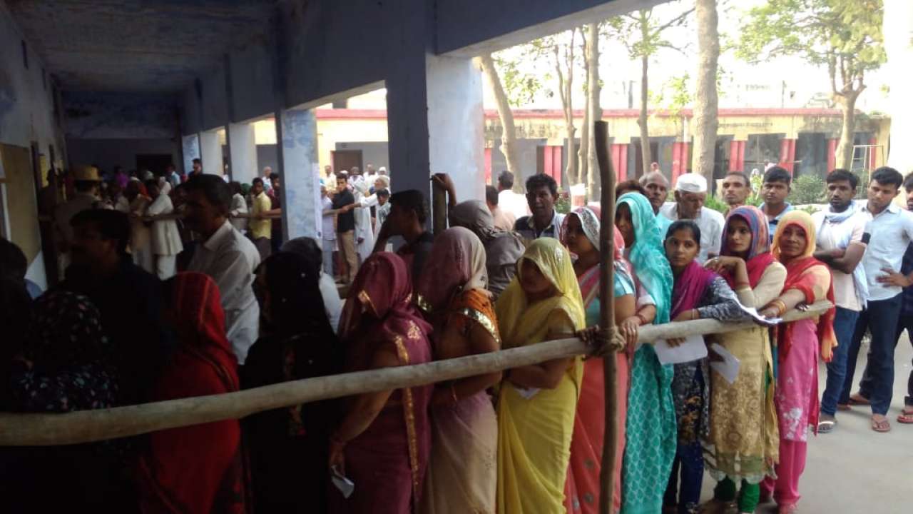repollingunderwayatonepollingboothinjamuiconstituencybihar