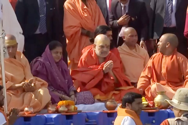 mahakumbh2025:hmamitshahtakesholydipattrivenisangam