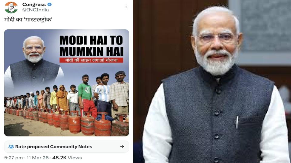 Congress deletes LPG shortage post after backlash over old photo