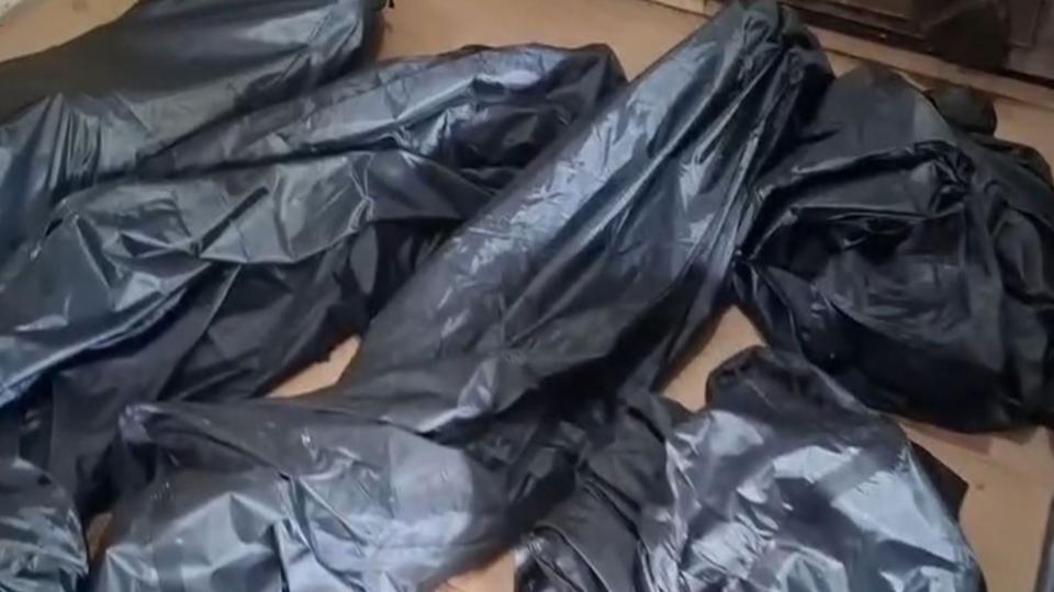 Body bags arrive at Mathura postmortem facility 