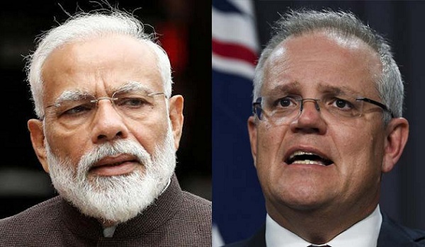 pmmodiholdstelephonicconversationwithaustralianpmscottmorrison