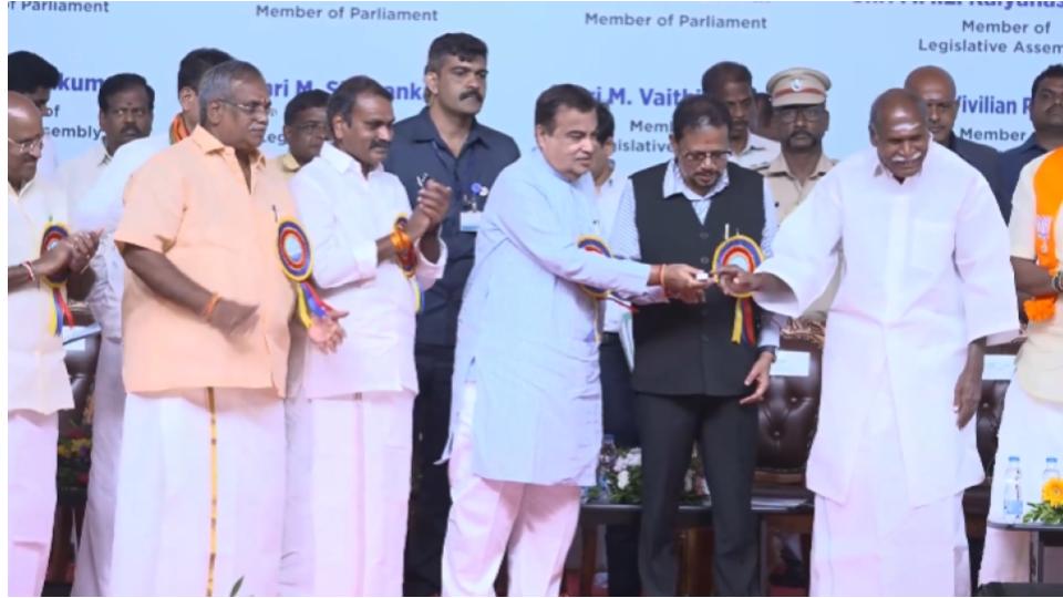 Nitin Gadkari Lays Foundation For 3 National Highway Projects In Puducherry