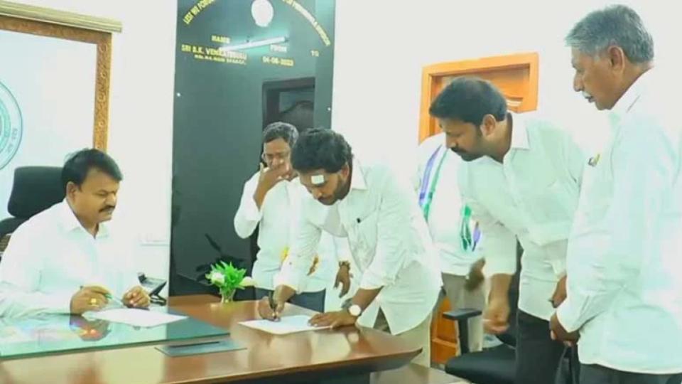 YS Jagan files nomination for Pulivendula seat in Andhra Pradesh