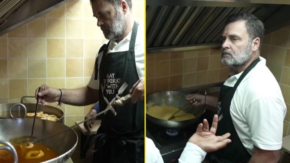 Rahul Gandhi Makes Diwali Sweets During Visit to Old Delhi
