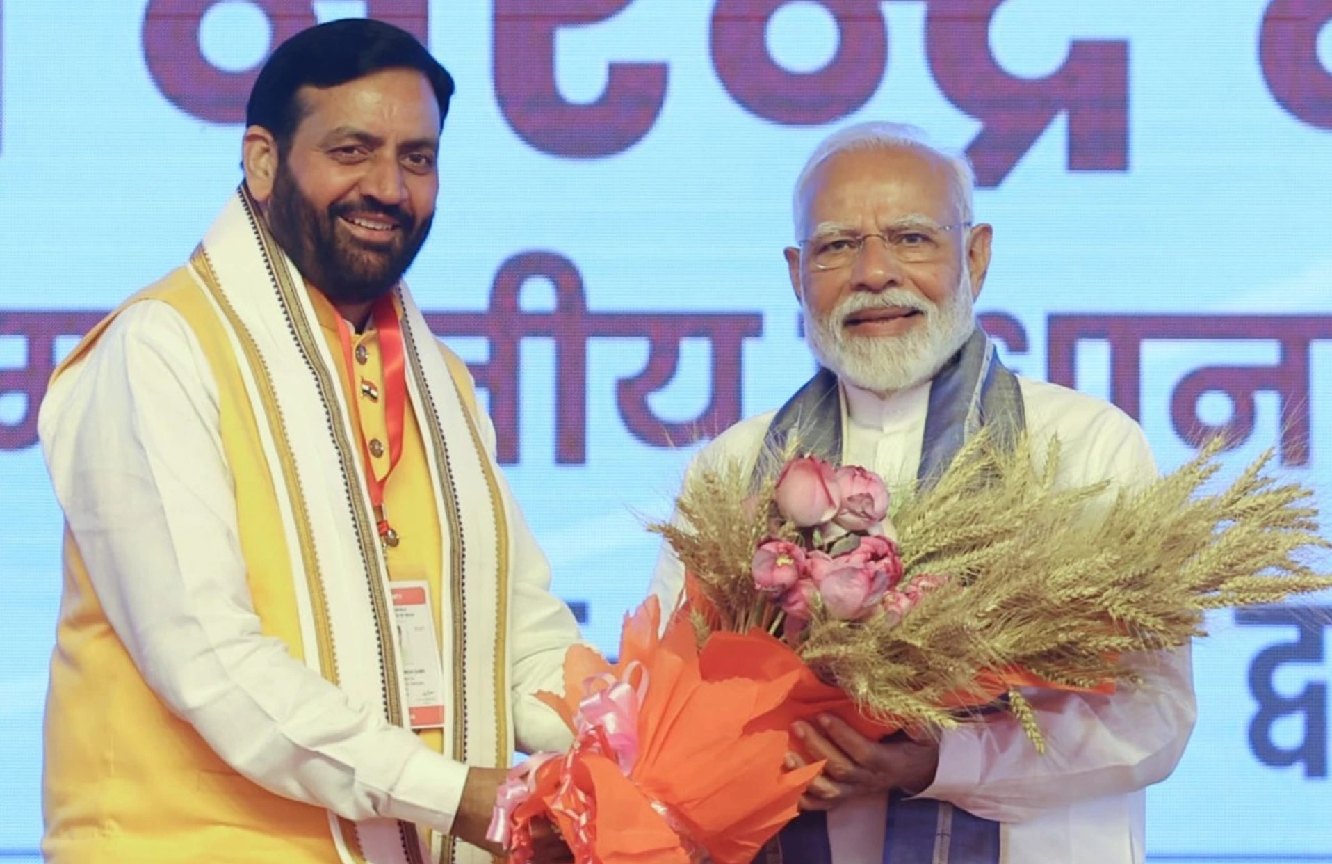 pmmodilaysfoundationstonesdedicatesdevelopmentprojectsinharyana