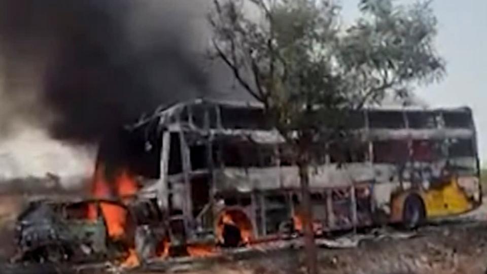 Six Killed, Two Children Critical In Car-Bus Collision In Karnataka