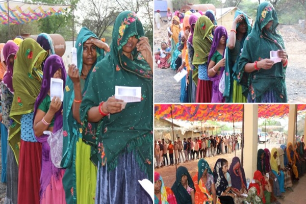 Voting Underway For Eight Seats Spread In Tribal Dominated Malwa Nimar Region in Madhya Pradesh