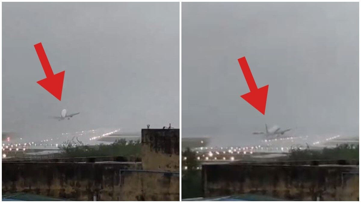 indigoflightseenstrugglingduringlandingatchennaiairportduetocyclonefengal