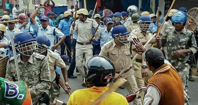 clashesbetweenbjpworkersandpoliceinkolkata