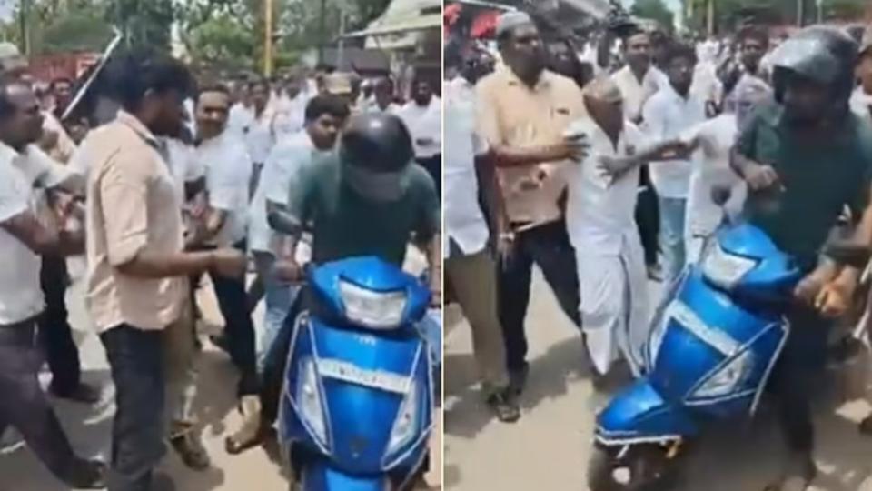 DMK cadre assaults two-wheeler-rider in Tamil Nadu