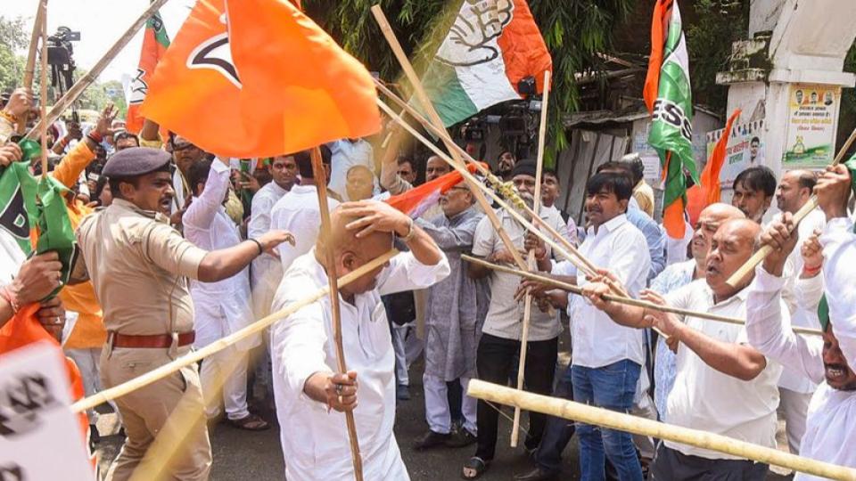 BJP workers storm Bihar Congress HQ after abusive remarks against PM Modi