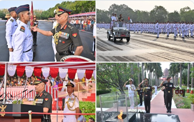 Army Chief General Manoj Pande Reviews Passing Out Parade Of 146th Course Of NDA