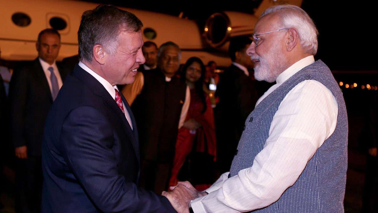 pmmodireceivesjordankingabudllahiionarrivaltoindia