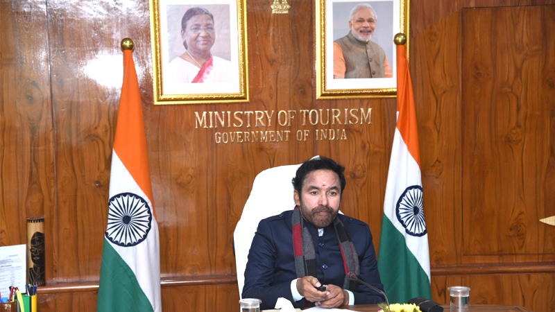tourismministergkishanreddylaunchesvisitindiayear2023initiativelogoinnewdelhi