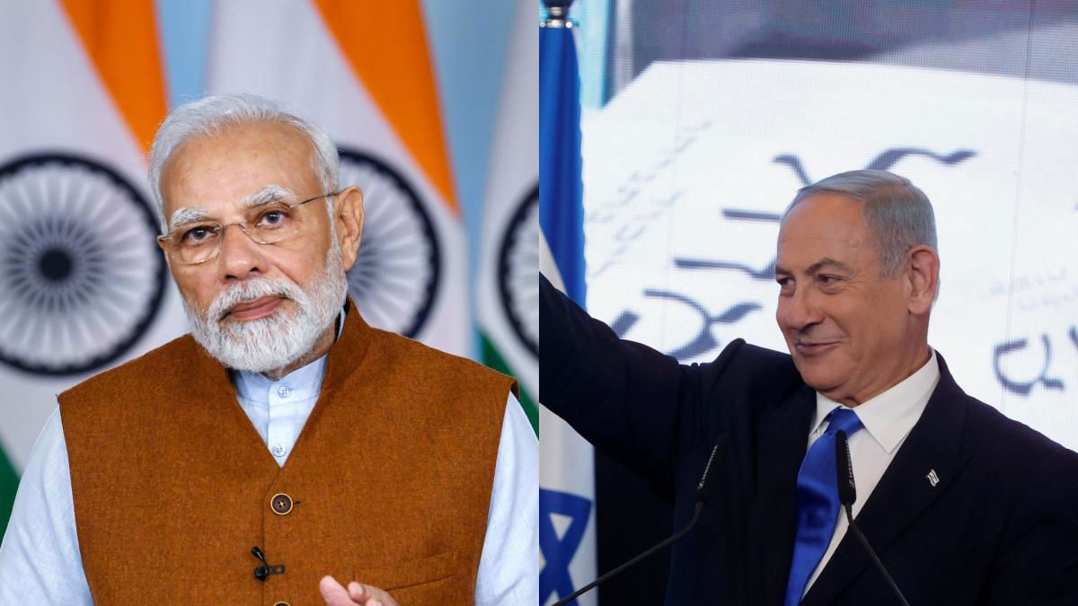 pmmodicongratulatesbenjaminnetanyahuforbecomingprimeministerofisrael