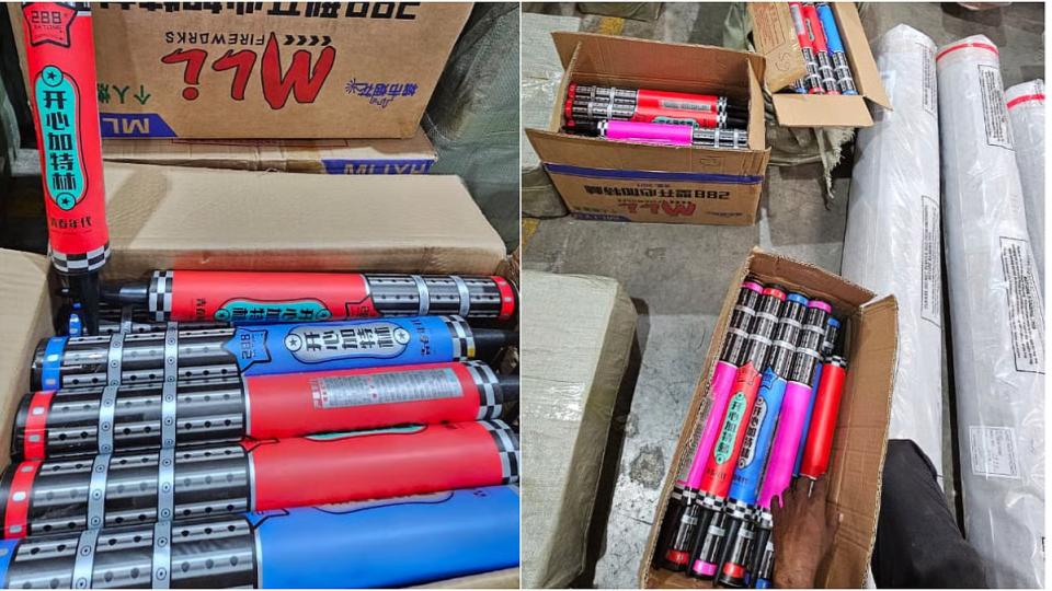 DRI Seizes Chinese-Origin Fireworks of Rs.12 Cr at Chennai Port