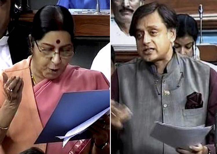 tharoorhelpssushmaswarajwriteresolutiononjadhavdeathsentence