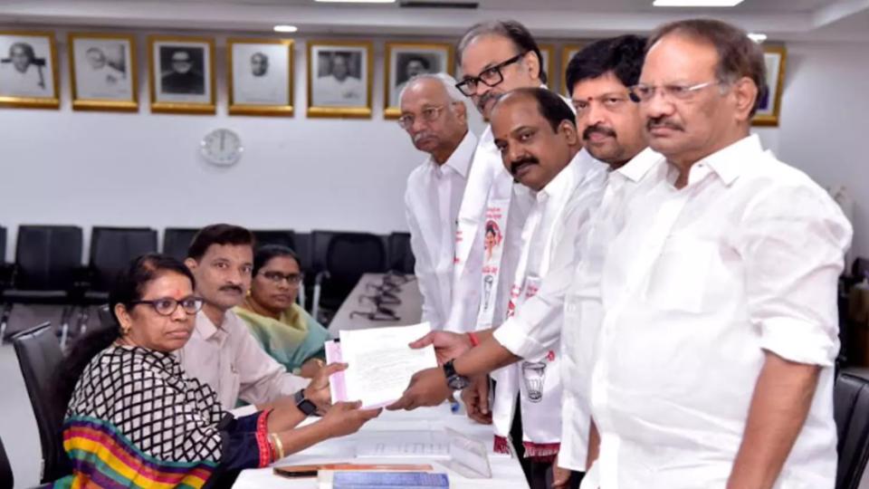 janasenarajyasabhacandidatelinagmanenirameshfilesnomination