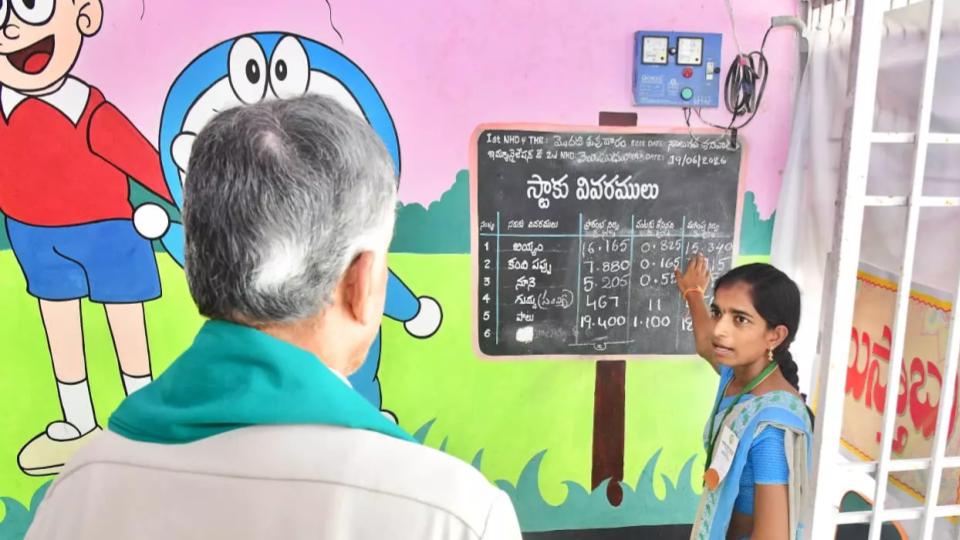 CM Naidu Visits Anganwadi Centre in Chilakaluripet, AP
