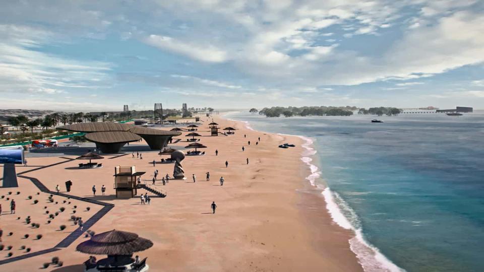 dubaicrownprinceapprovesmasterplanforlongestpublicbeachat66km