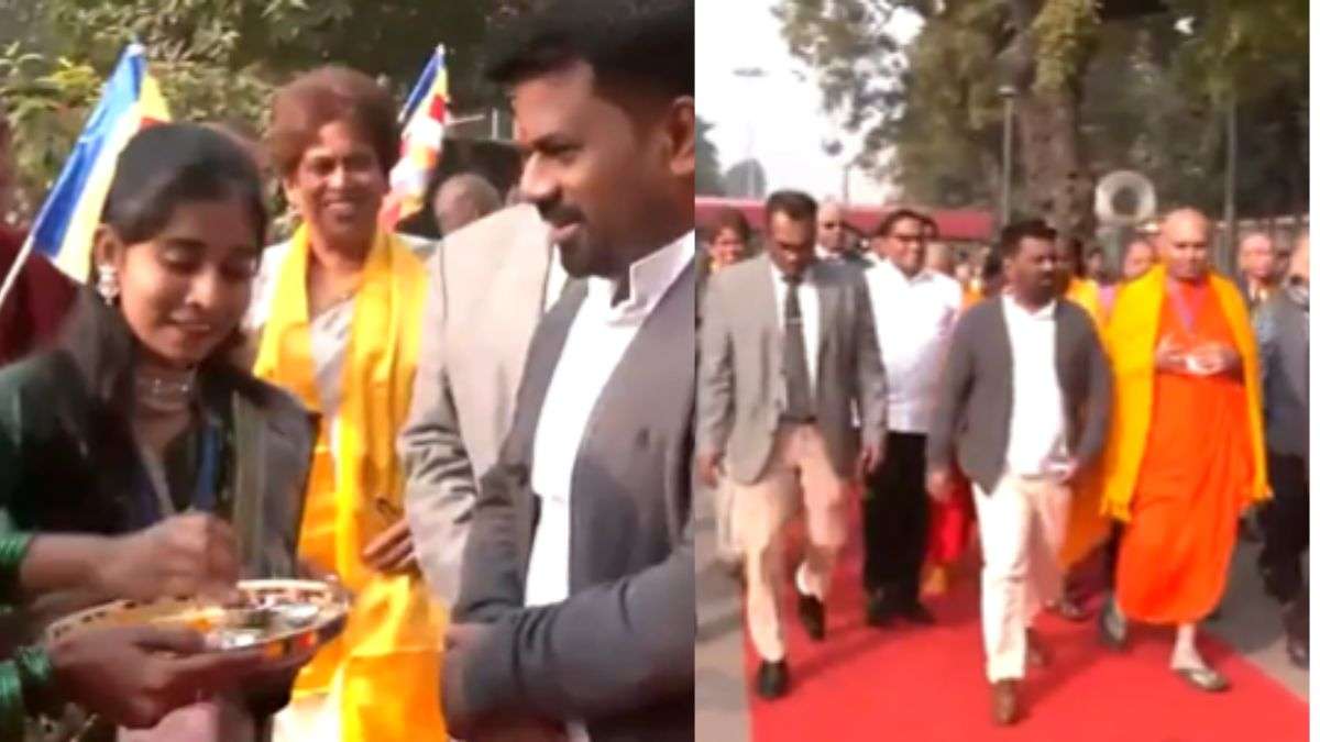 srilankanpresidentanurakumaradissanayakevisitsmahabodhitempleinbihar