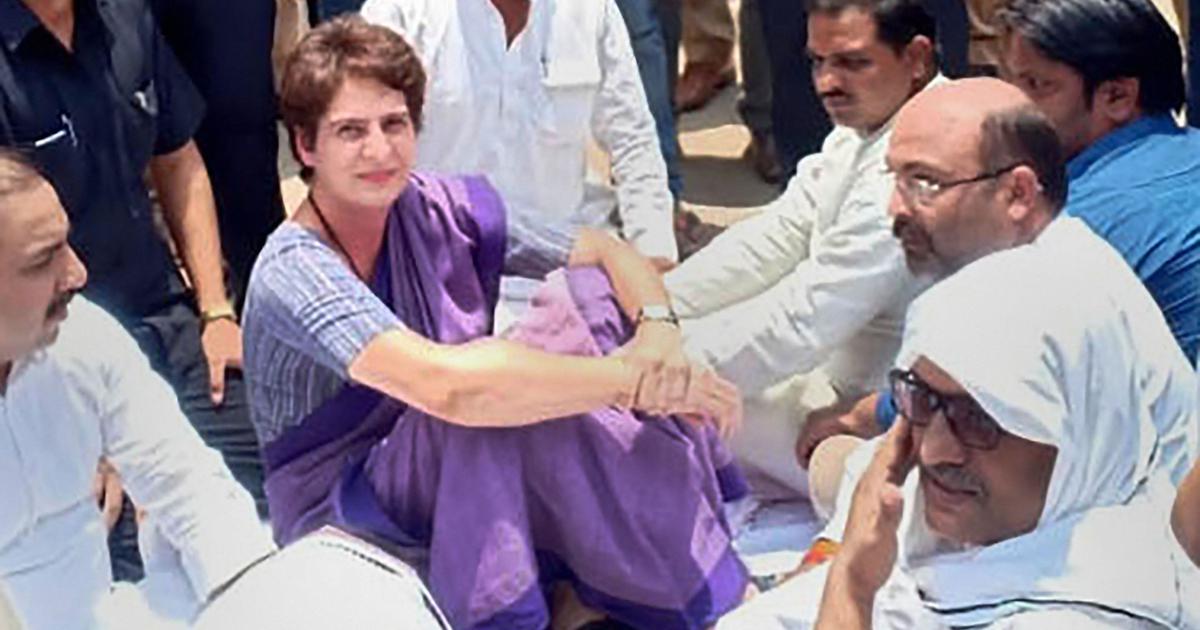 priyankagandhistoppedfromgoingtosonbhadratomeetclashvictims