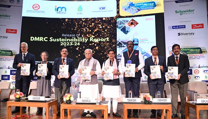ministermanoharlalinauguratesindia’s1stverticalbifacialsolarplantonmetroviaduct