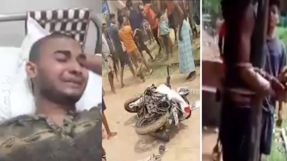 manassaultedandtiedtopolefor‘droppingmeat’neartempleinwestbengal