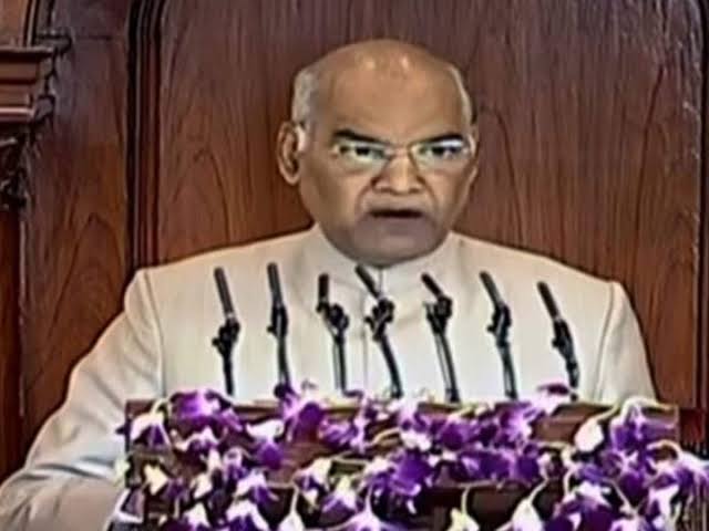 presidentramnathkovindaddressesthejointsittingofboththehousesofparliament