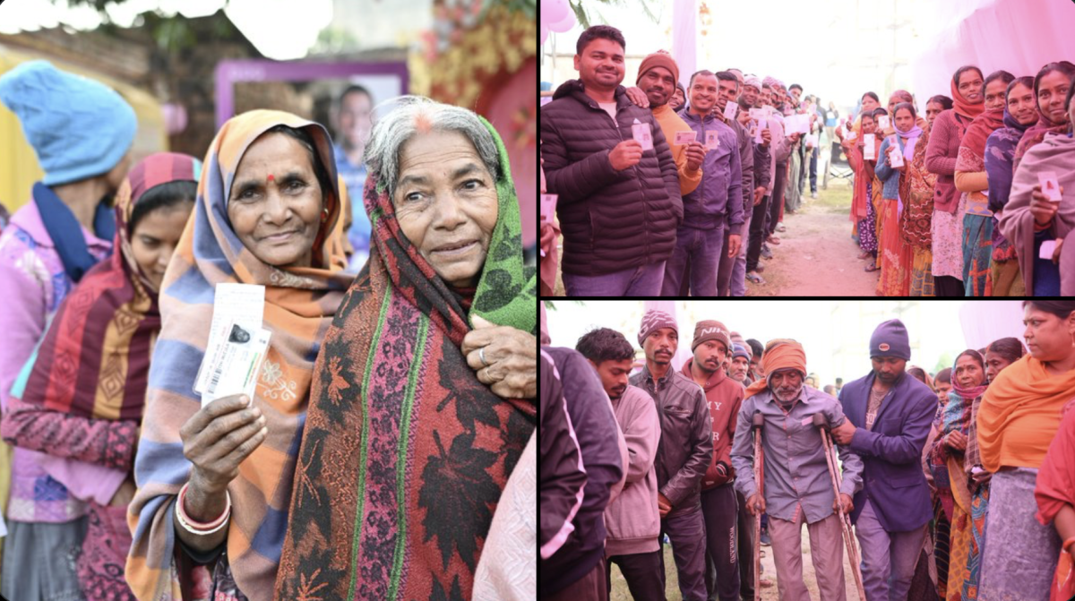 votingunderwayforassemblyelectionsinjharkhandandmaharashtraamidtightsecurity