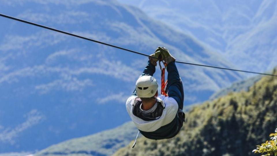 76-yr-old Woman Goes On Thrilling Zipline Ride in Kerala