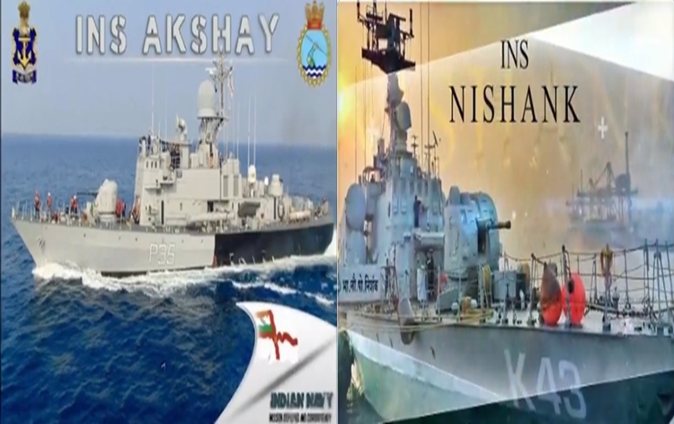 indiannavytobidfarewelltotwoshipsinsnishankinsakshayinmumbaitoday
