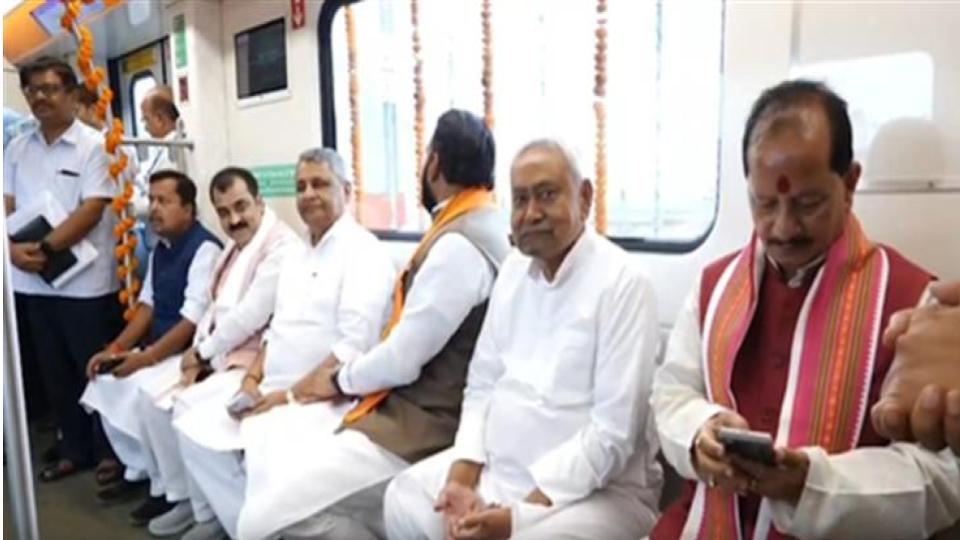 Bihar CM Nitish Kumar flags off Patna Metro