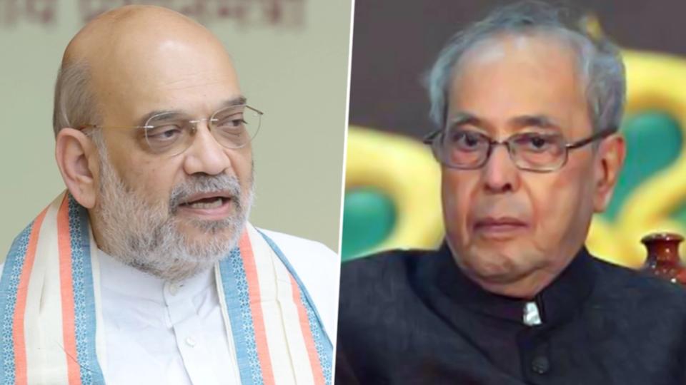Amit Shah Pays Tribute To Pranab Mukherjee On His Birth Anniversary