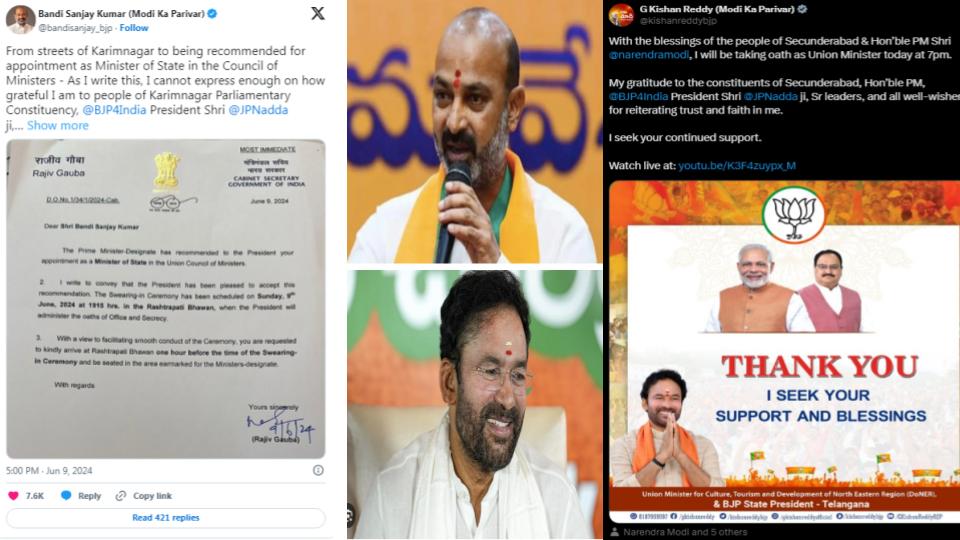 bandisanjayandkishanreddythankmodiforcabinetministries