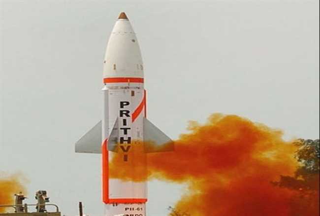drdocarriesoutsuccessfultestlaunchofshortrangeballisticmissileprithviiioffodishacoast