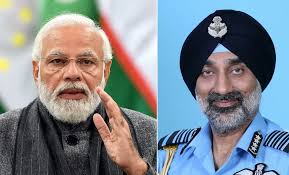 PM Modi meets Chief of Air Staff, Air Chief Marshal AP Singh in New Delhi