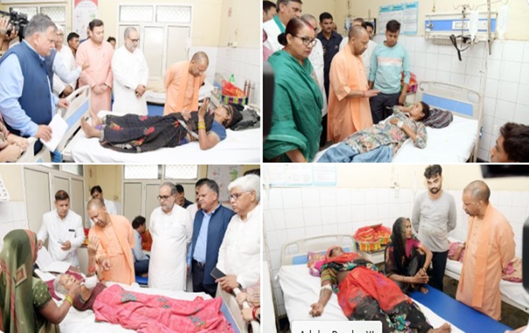 uttarpradeshcmyogiadityanathmeetsinjuredvictimsofhathrasstampede