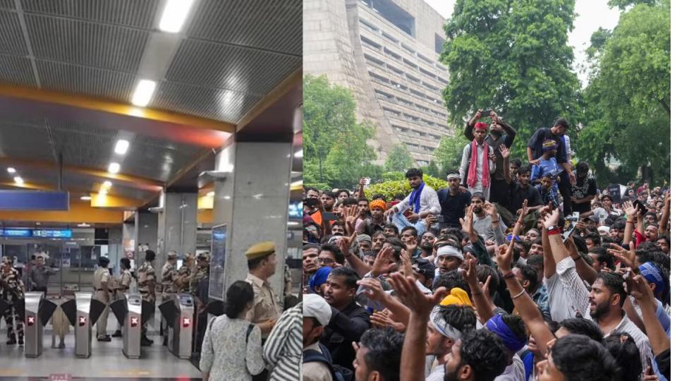 Three Delhi Metro station gates shut ahead of CJP protest