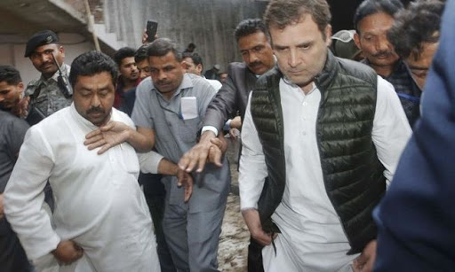 congressleadersledbyrahulgandhitovisitriotaffectedareasindelhi