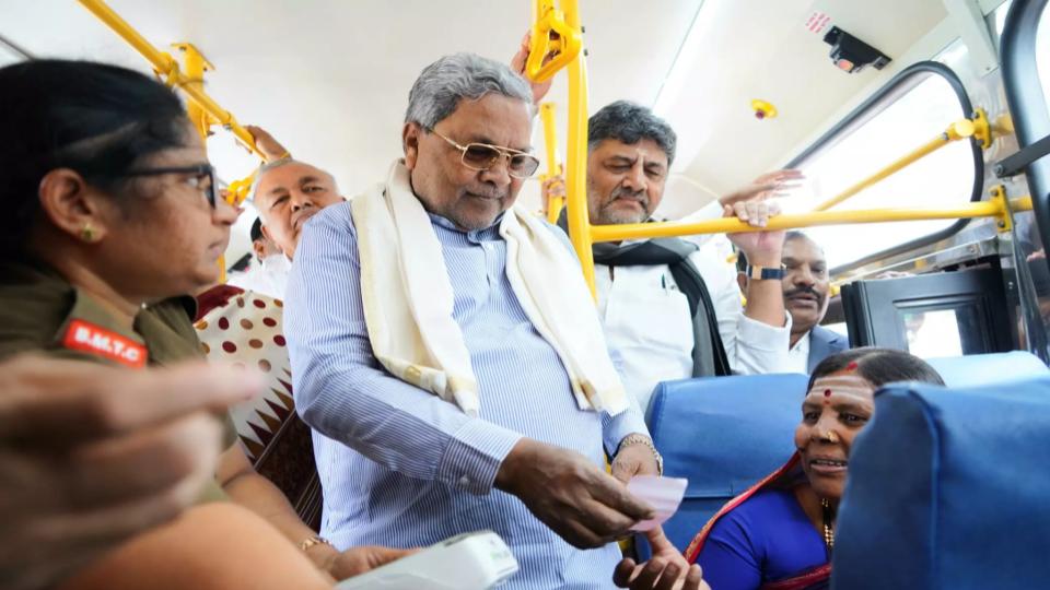 Karnataka CM distributes 500th crore ticket under Shakti scheme