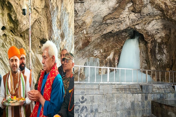 J&K LG Manoj Sinha Performs Pratham Puja