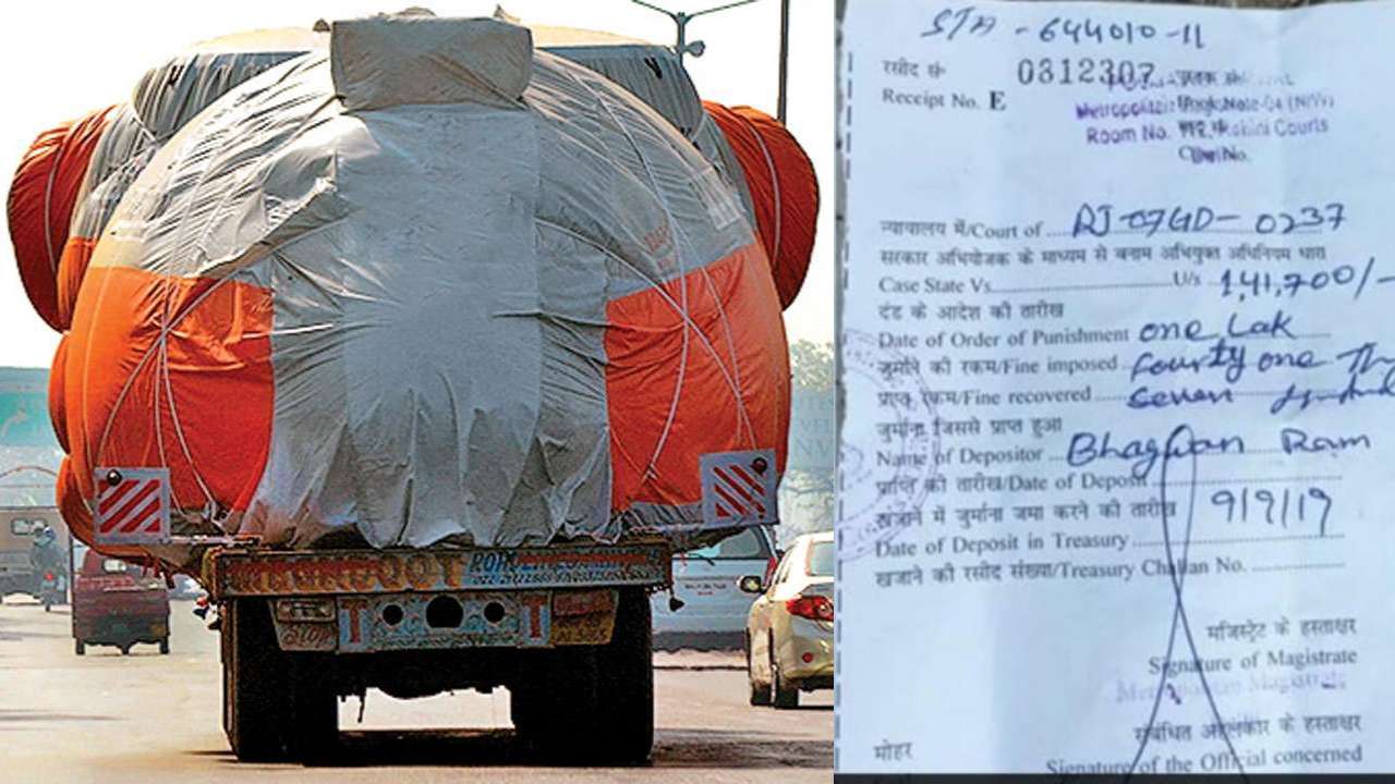 rajasthantruckdriverfinedrs141lakhforviolatingseveraltrafficrules